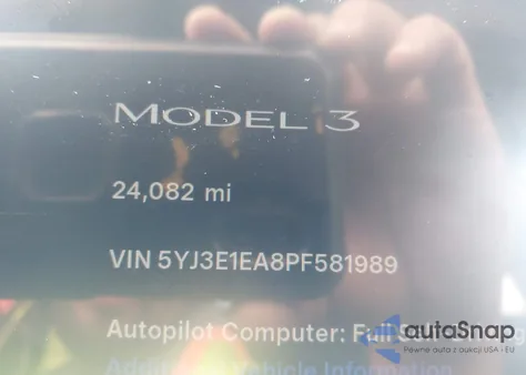 2023 Tesla Model 3 Rear-Wheel Drive from USA, damaged, VIN 5YJ3E1EA8PF581989